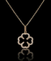 תליון זהב  משובץ יהלומים